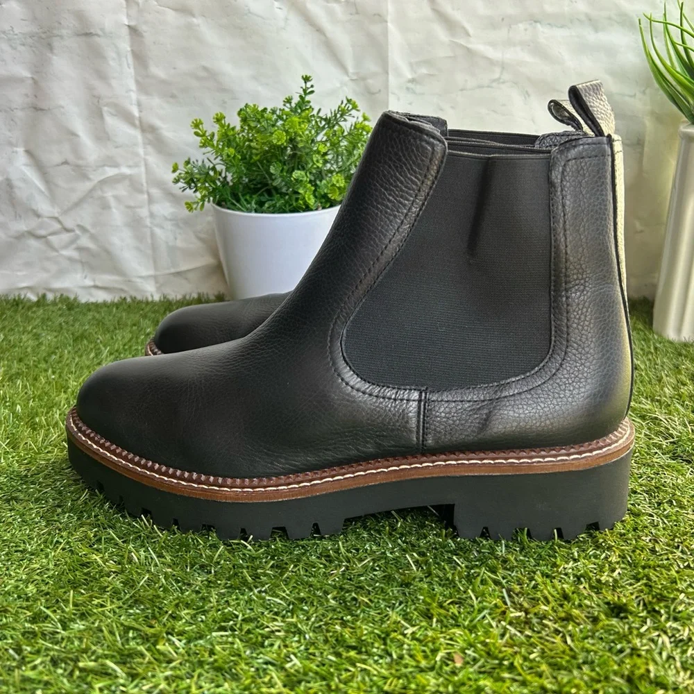 Caslon🍁black waterproof Leather Chelsea Boots size 11women Brand New - Picture 10 of 16